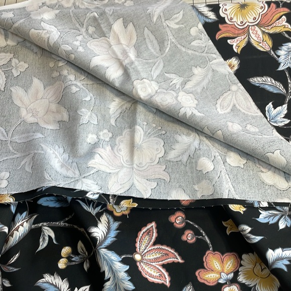 Better Homes & Gardens black screen print cotton fabric w vibrant floral print - Picture 9 of 9